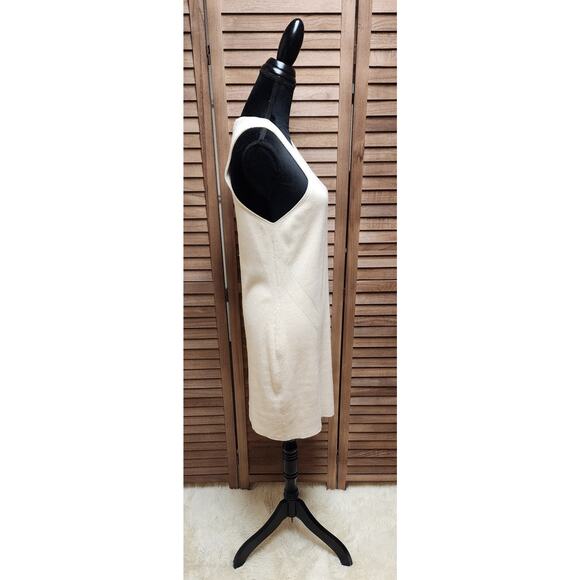 Express Womens Size XL Sleeveless Mini Waffle Knit Rib Polo Textured Cream Dress - Picture 3 of 7